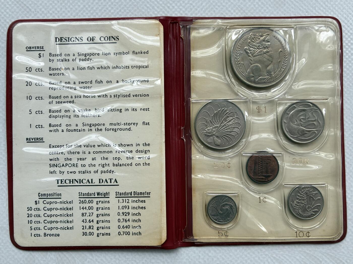 咖啡豆•收藏 2026年Feb_28th世界各国硬币套币拍卖 新加坡 1967年 鱼尾狮第一系列 UNC套币 外国硬币