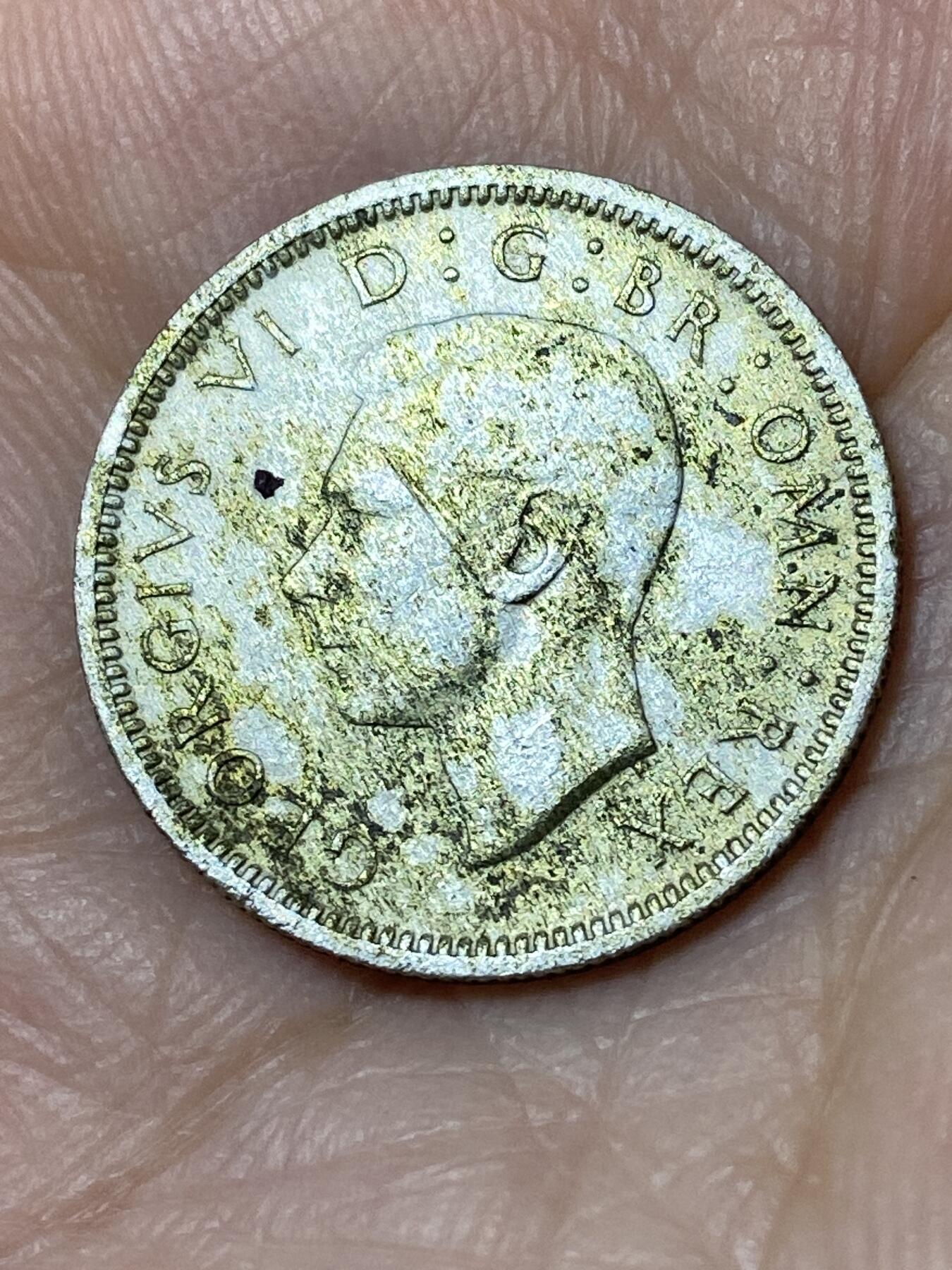 2026年第三十一场(总第二百场)英国一线回流散币新春特拍第三场(免佣金) 英国🇬🇧1946年6便士银币(乔治六世第一版关门年，500银)