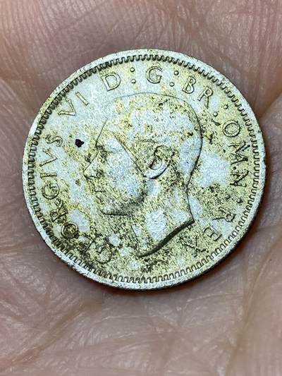 2026年第三十一场(总第二百场)英国一线回流散币新春特拍第三场(免佣金) 英国🇬🇧1946年6便士银币(乔治六世第一版关门年，500银)