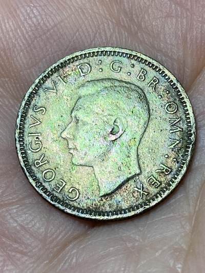 2026年第三十一场(总第二百场)英国一线回流散币新春特拍第三场(免佣金) 英国🇬🇧1944年6便士银币(乔治六世第一版，500银)