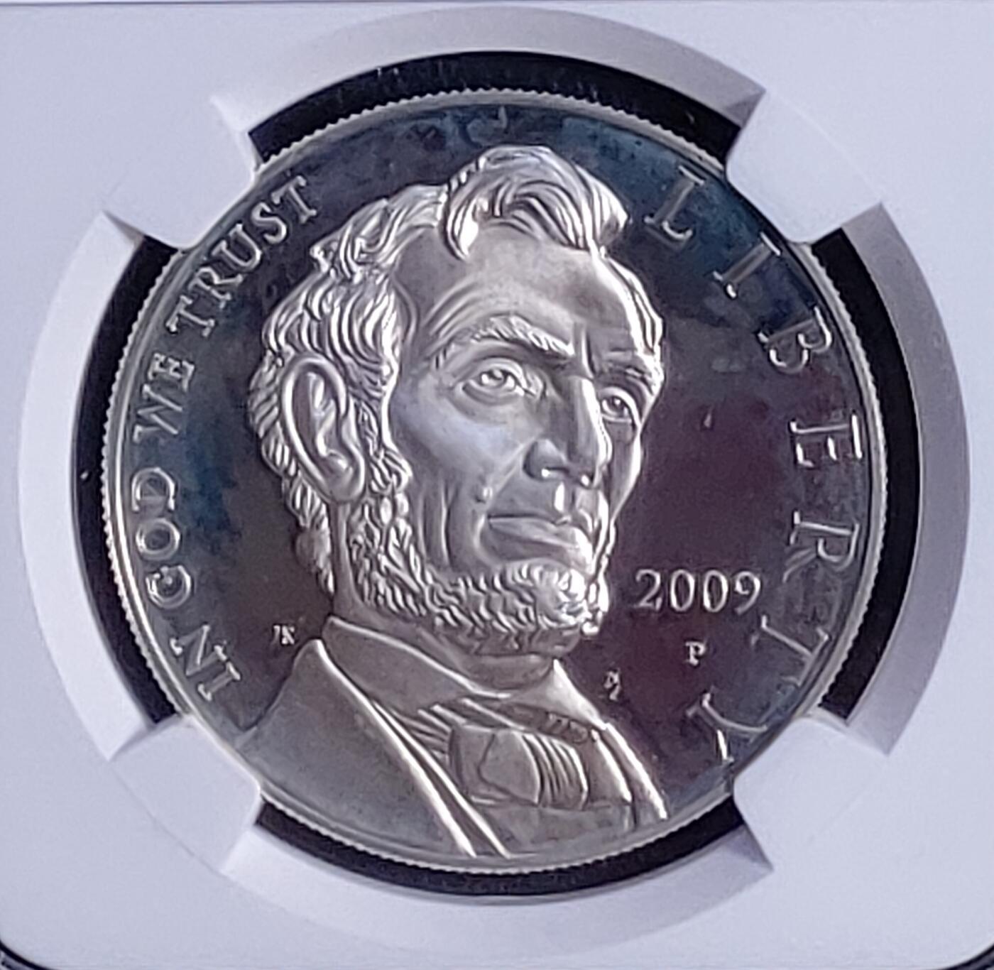 原盒证：美国总统林肯诞辰200周年1美元精制纪念银币