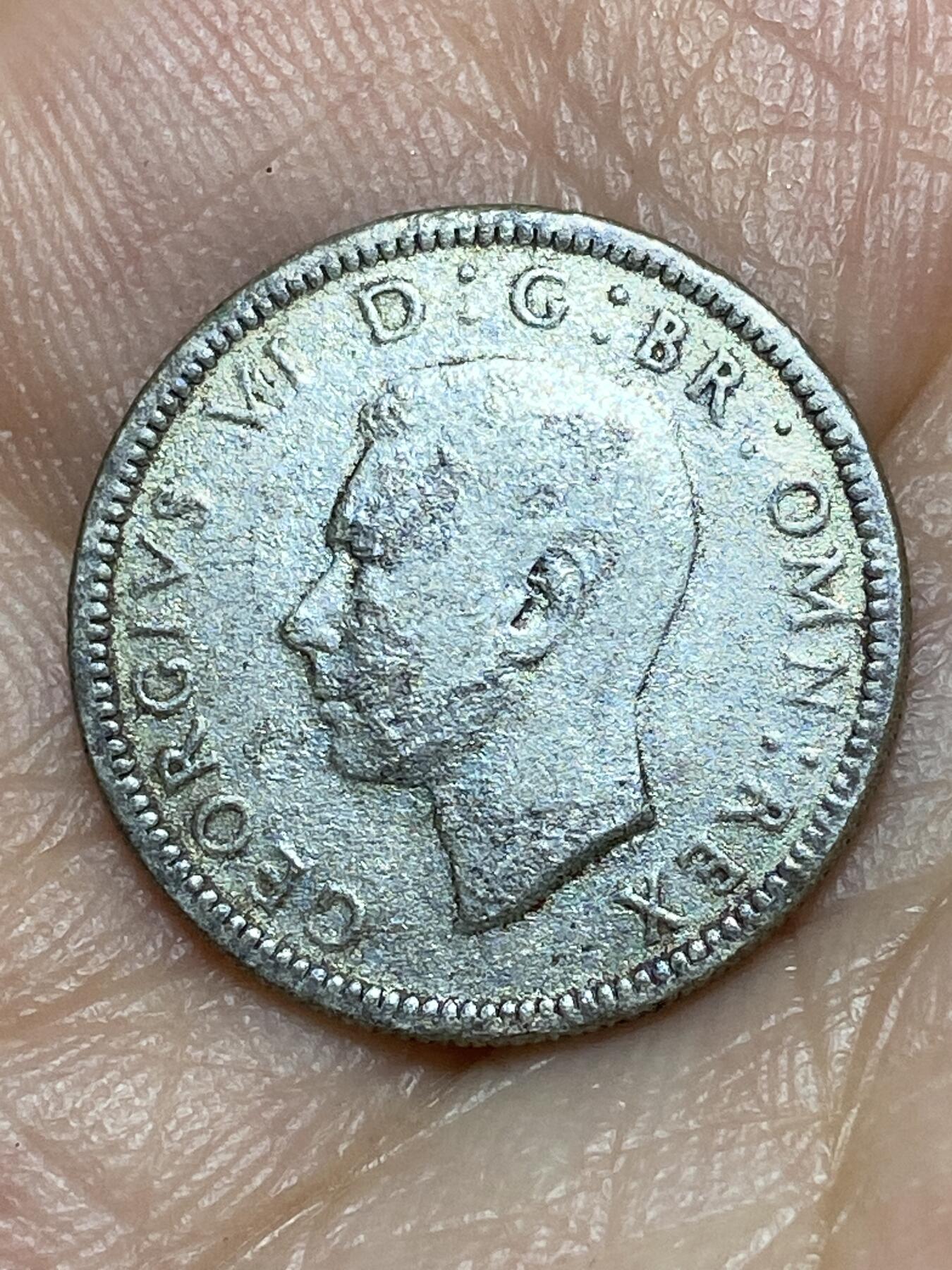 2026年第三十一场(总第二百场)英国一线回流散币新春特拍第三场(免佣金) 英国🇬🇧1943年6便士银币(乔治六世第一版，500银)