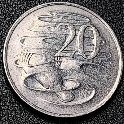 泉币菌-第196场- 新年快乐 新年第4场 本场拍品多 请提前出价 - 1981年英属澳大利亚20分 伊丽莎白女王  鸭嘴兽  28.5mm