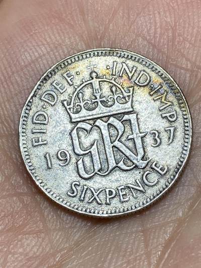 2026年第三十一场(总第二百场)英国一线回流散币新春特拍第三场(免佣金) - 英国🇬🇧1937年6便士银币(乔治六世加冕年，第一版首发年，500银)