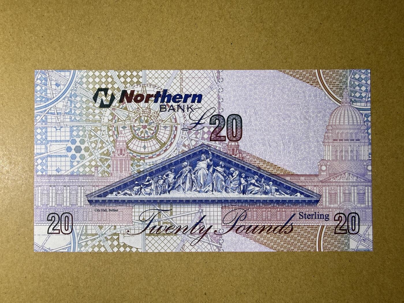 《艾美收藏》第232期-2.22周日外币靓号精品场(春节首拍) 北爱尔兰20镑 UNC 2006年 北方银行版