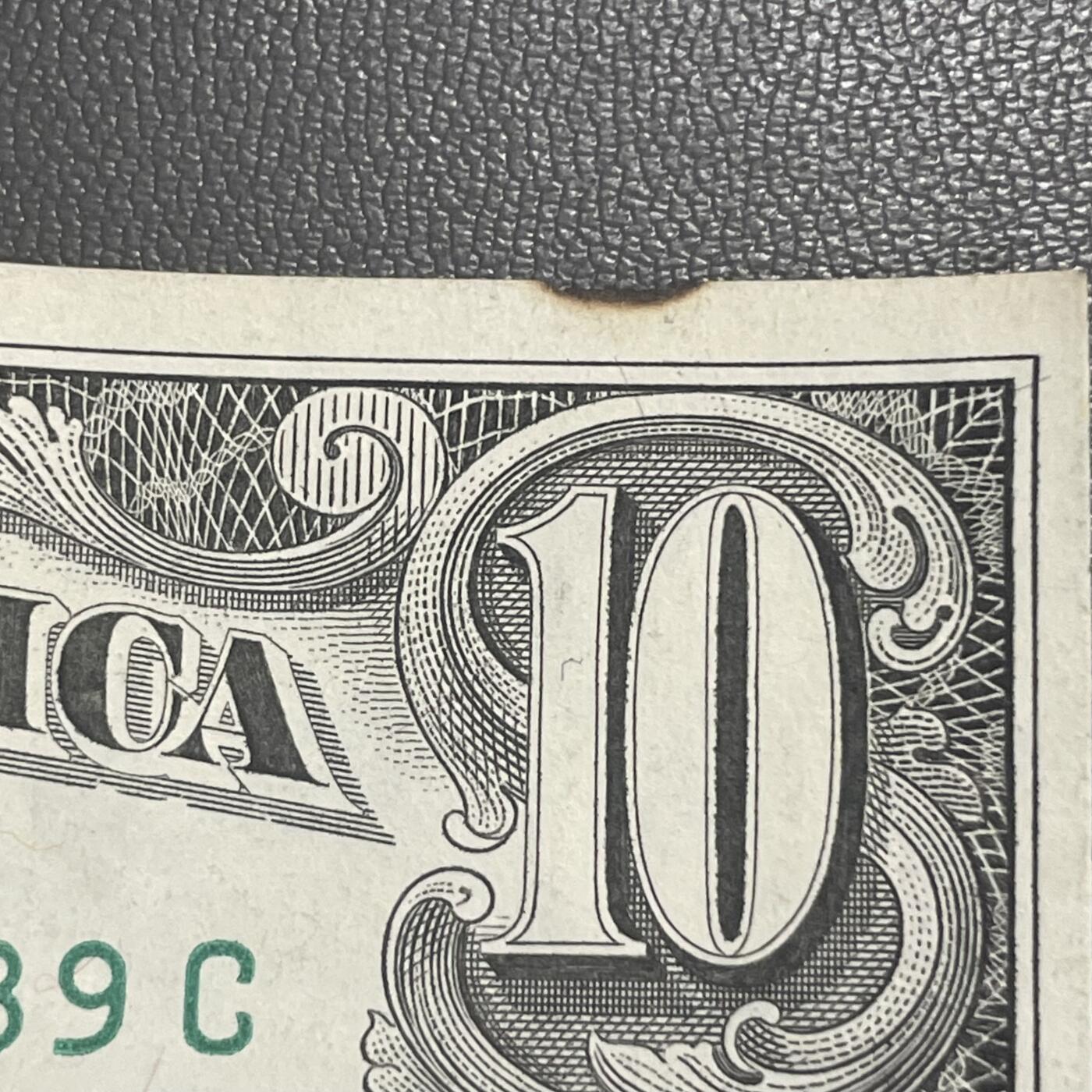 回流0301  1977年版10美元（¥69元）联邦储备券 纽约联邦储备银行（字母“B”，数字标识“2”）