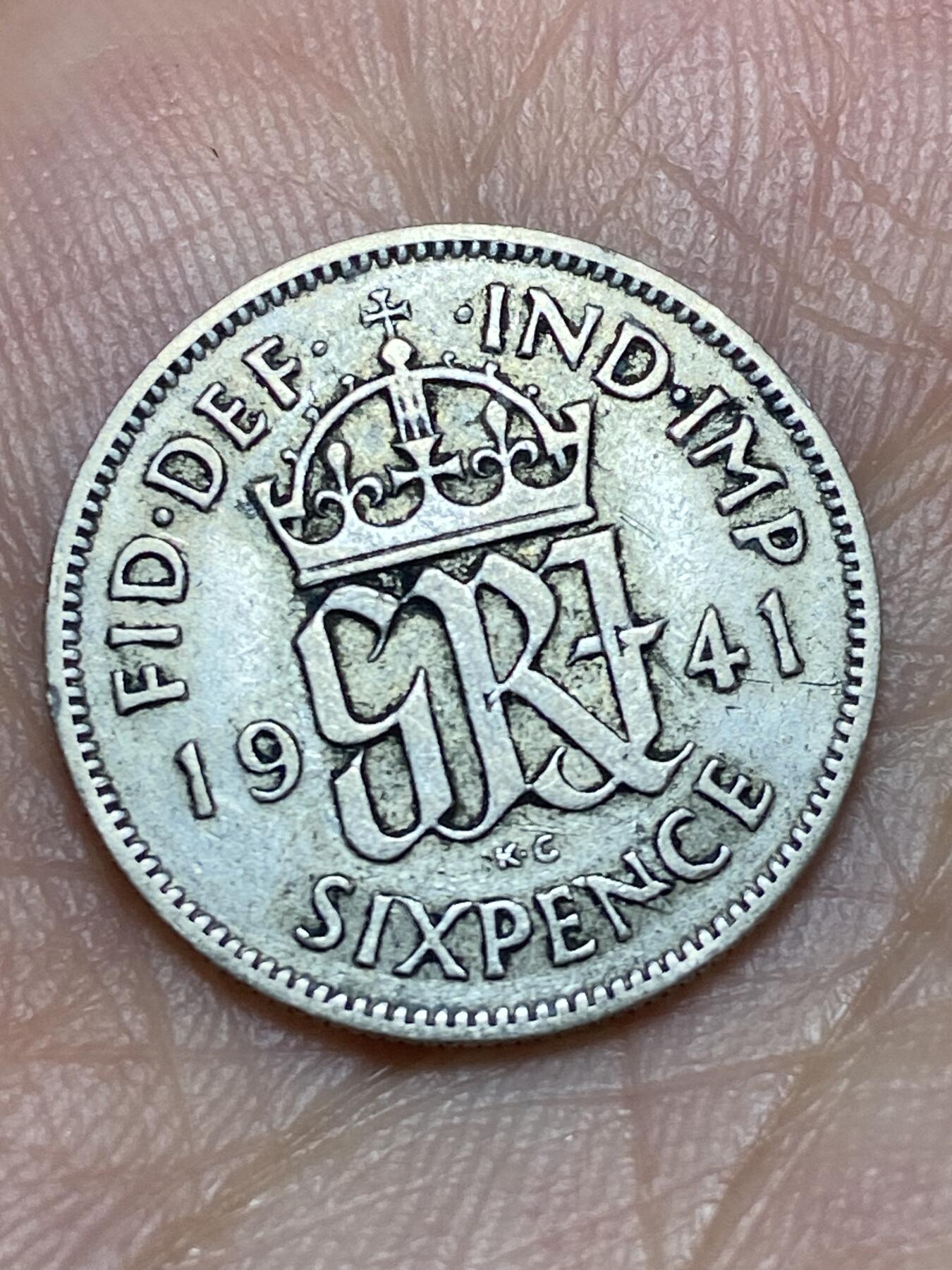 2026年第三十一场(总第二百场)英国一线回流散币新春特拍第三场(免佣金) 英国🇬🇧1941年6便士银币(乔治六世第一版，500银)