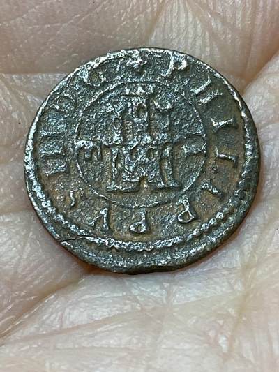 2026年第三十一场(总第二百场)英国一线回流散币新春特拍第三场(免佣金) - 稀少古币–西班牙王国1605年2马拉维迪铜币(费利佩三世时期，水渠标，塞戈维亚地方版第三版)