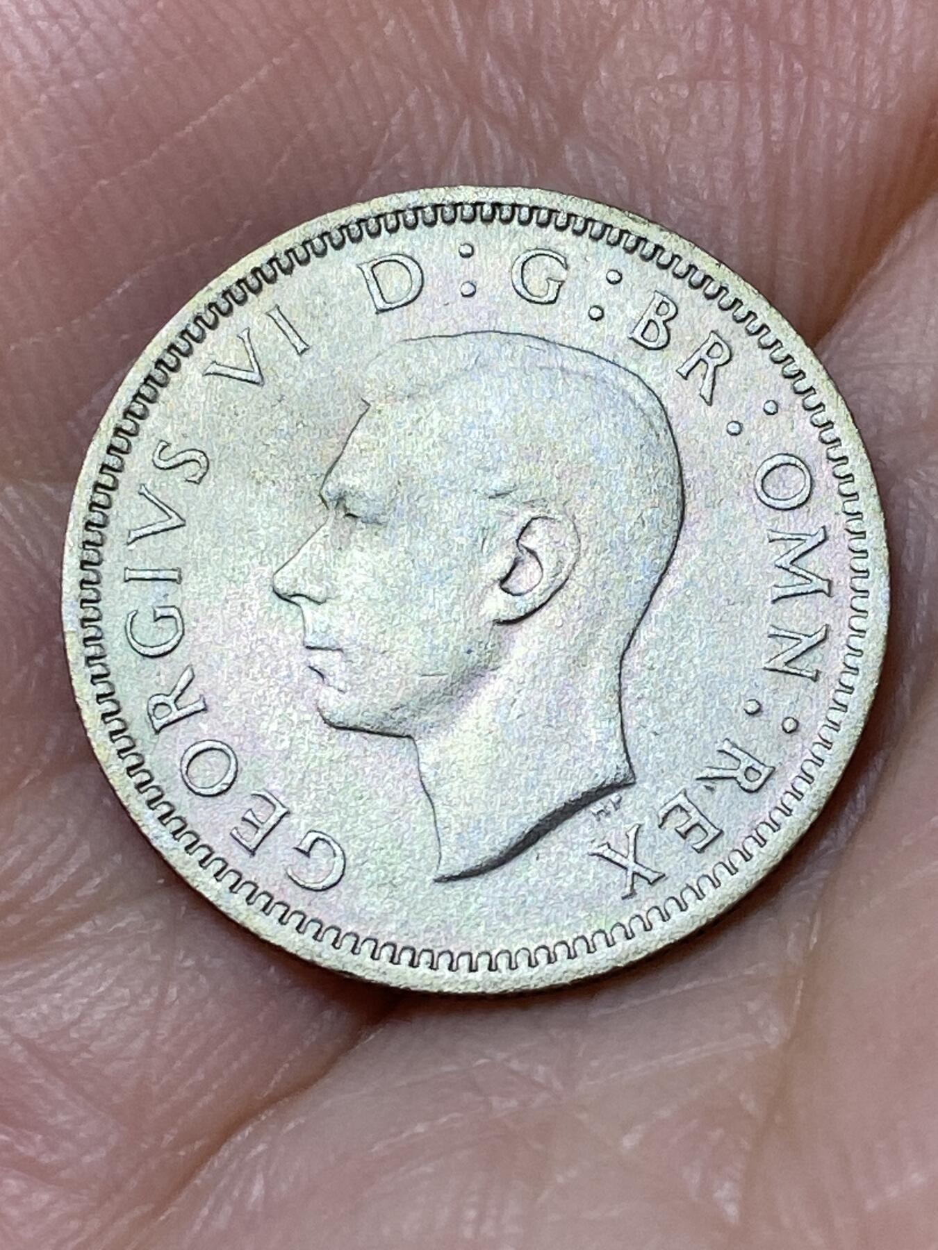 2026年第三十一场(总第二百场)英国一线回流散币新春特拍第三场(免佣金) 英国🇬🇧1944年6便士银币(乔治六世第一版，500银)