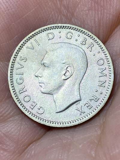 2026年第三十一场(总第二百场)英国一线回流散币新春特拍第三场(免佣金) 英国🇬🇧1944年6便士银币(乔治六世第一版，500银)