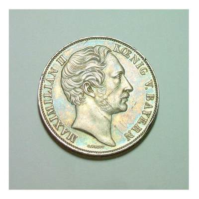 【银】德国巴伐利亚1850年 双狮2盾大银币 初铸爽品 - 【银】德国巴伐利亚1850年 双狮2盾大银币 初铸爽品