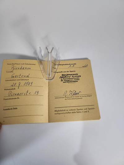 南水社第二次拍卖 民主德国小菜园、定居者和小型牲畜饲养者协会证书 女性，得主格特鲁德·伯恩鲍姆女士