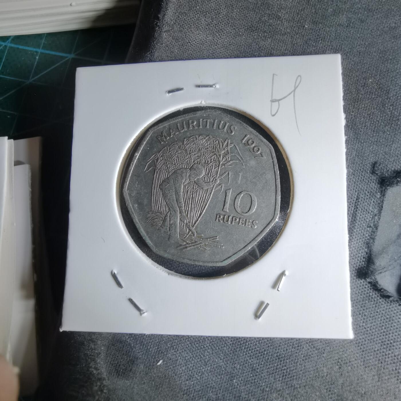 沼泽如烟--第1000场 毛里求斯1997年10卢比