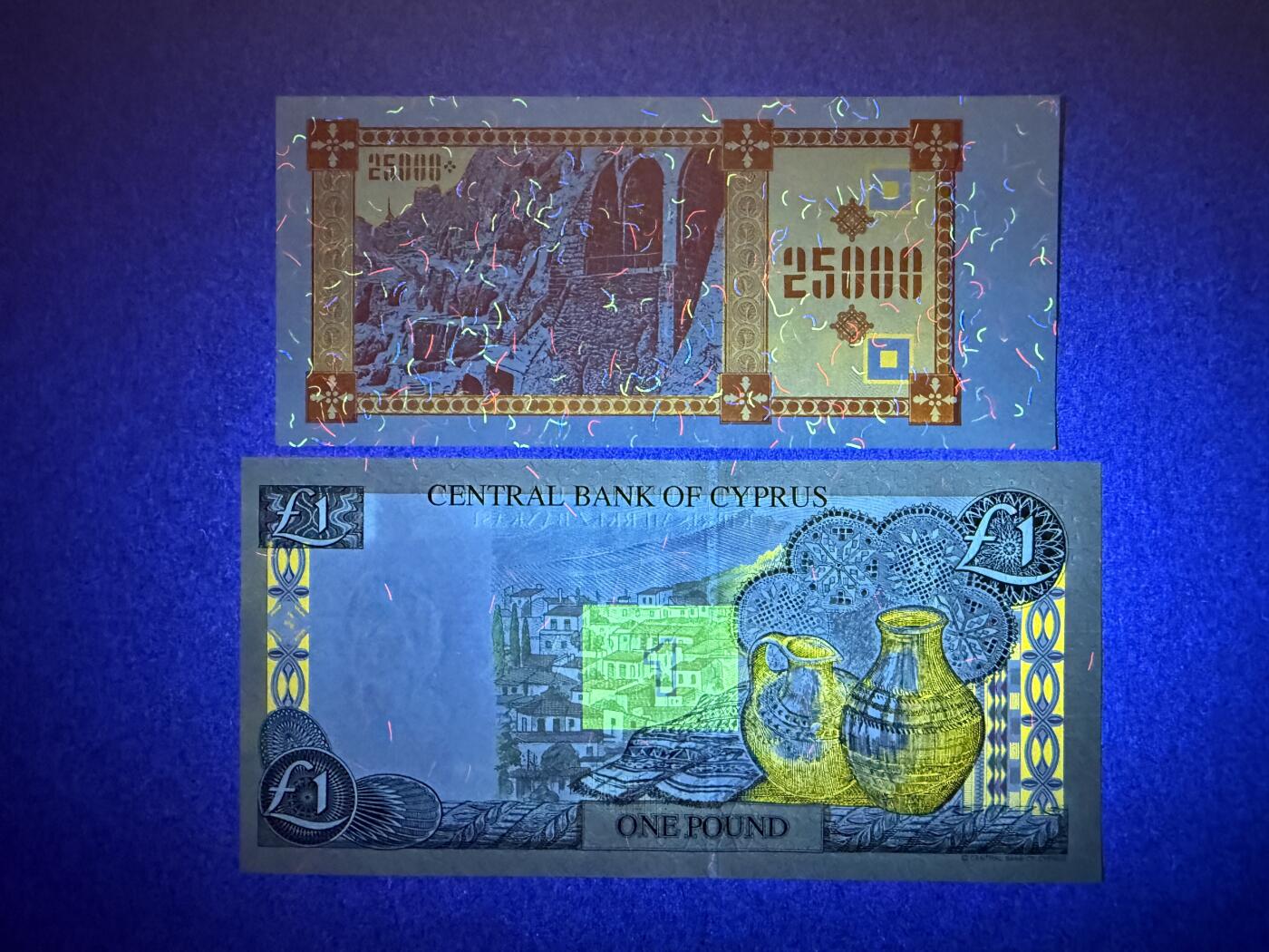 《艾美收藏》第232期-2.22周日外币靓号精品场(春节首拍) 格鲁吉亚25000元、塞浦路斯1镑 UNC 全部双尾88