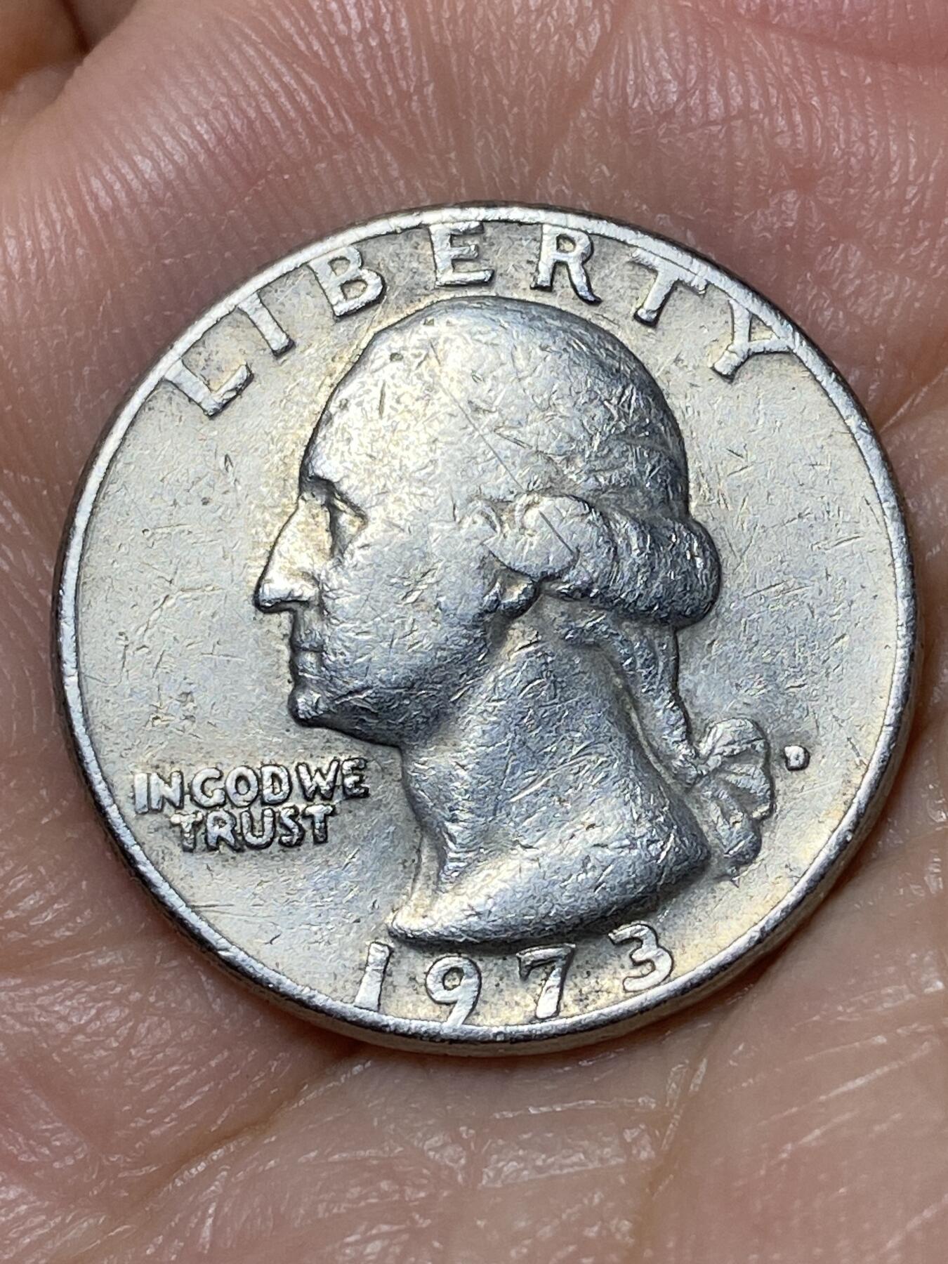 2026年第三十一场(总第二百场)英国一线回流散币新春特拍第三场(免佣金) 美国🇺🇸1973年1/4元(华盛顿1/4元第二版，D标丹佛造)