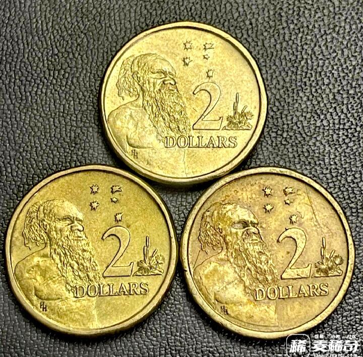 澳大利亚1988、89、89年2澳元靓品硬币三枚一组