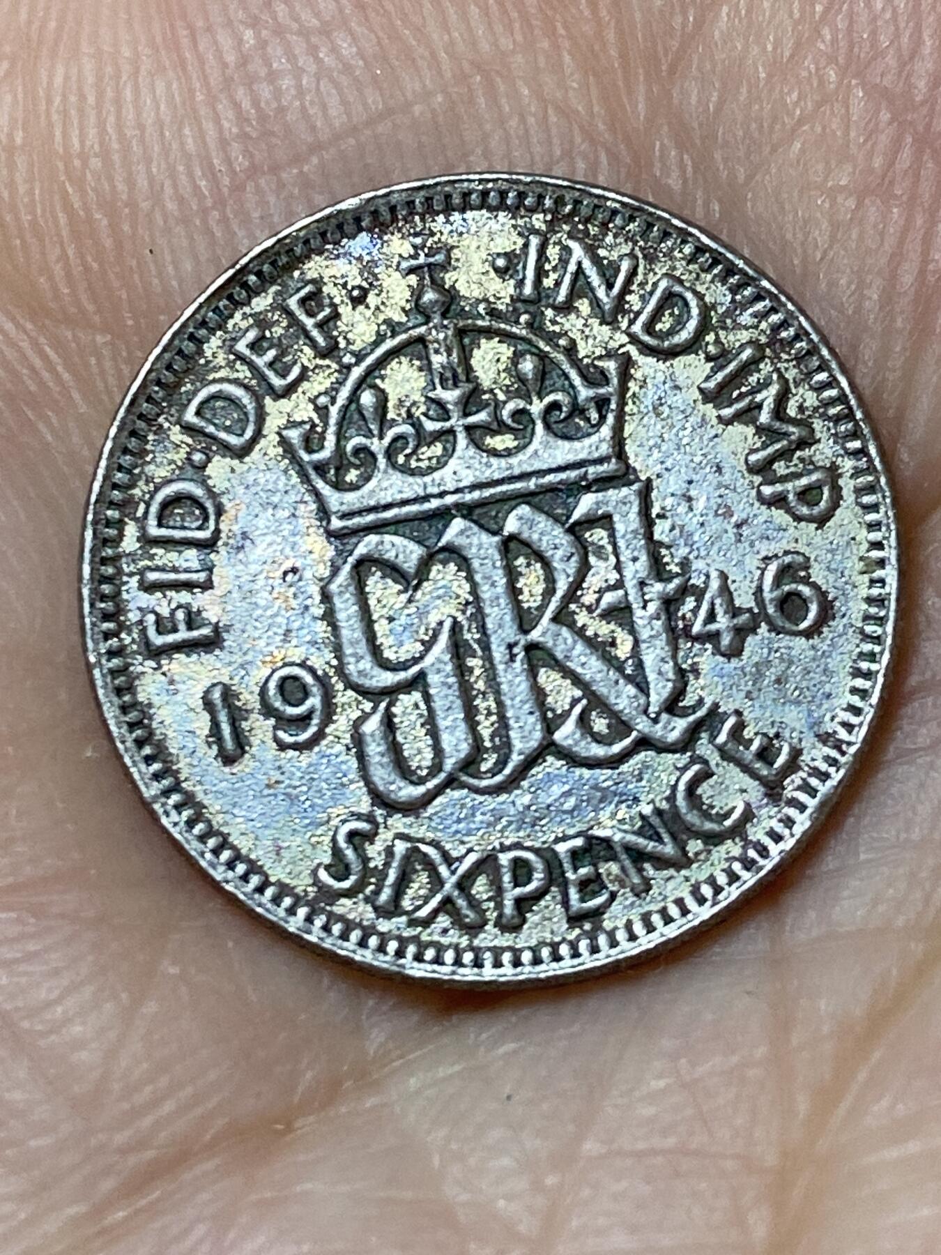 2026年第三十一场(总第二百场)英国一线回流散币新春特拍第三场(免佣金) 英国🇬🇧1946年6便士银币(乔治六世第一版关门年，500银)