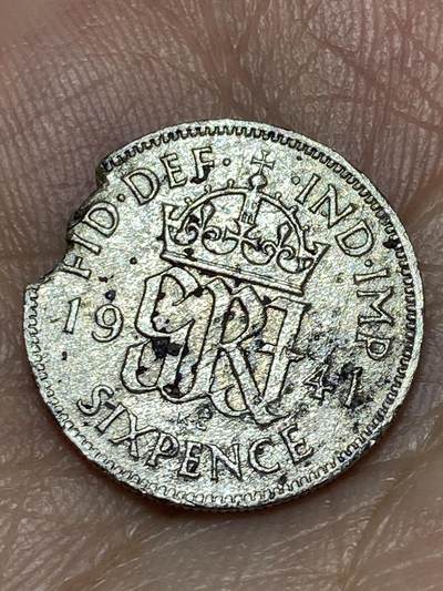 2026年第三十一场(总第二百场)英国一线回流散币新春特拍第三场(免佣金) - 英国🇬🇧1941年6便士银币(乔治六世第一版，500银)