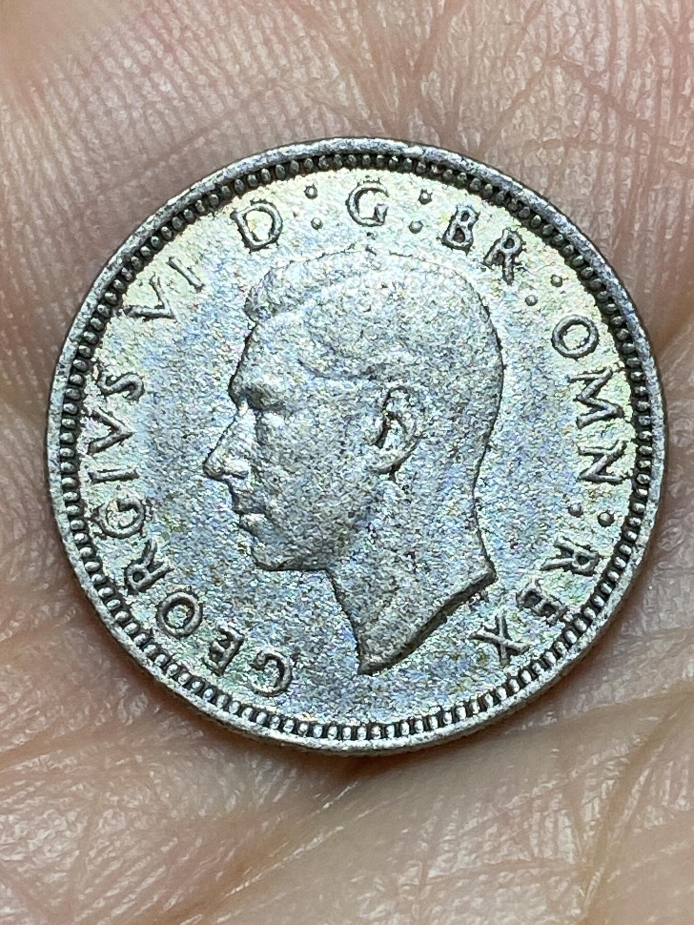 2026年第三十一场(总第二百场)英国一线回流散币新春特拍第三场(免佣金) 英国🇬🇧1941年6便士银币(乔治六世第一版，500银)