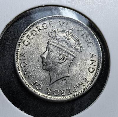 外国优质老铜币银币，周日九点倒数截拍，满百包邮，持续收拍，初八发货 - 带光英属香港1937年1毫，发行于乔治六世统治初期。正面为乔治六世头像，铭文彰显英国殖民权威；背面以中英双语标注 “香港一毫”，见证了香港在二战前的殖民货币体系与历史过渡。