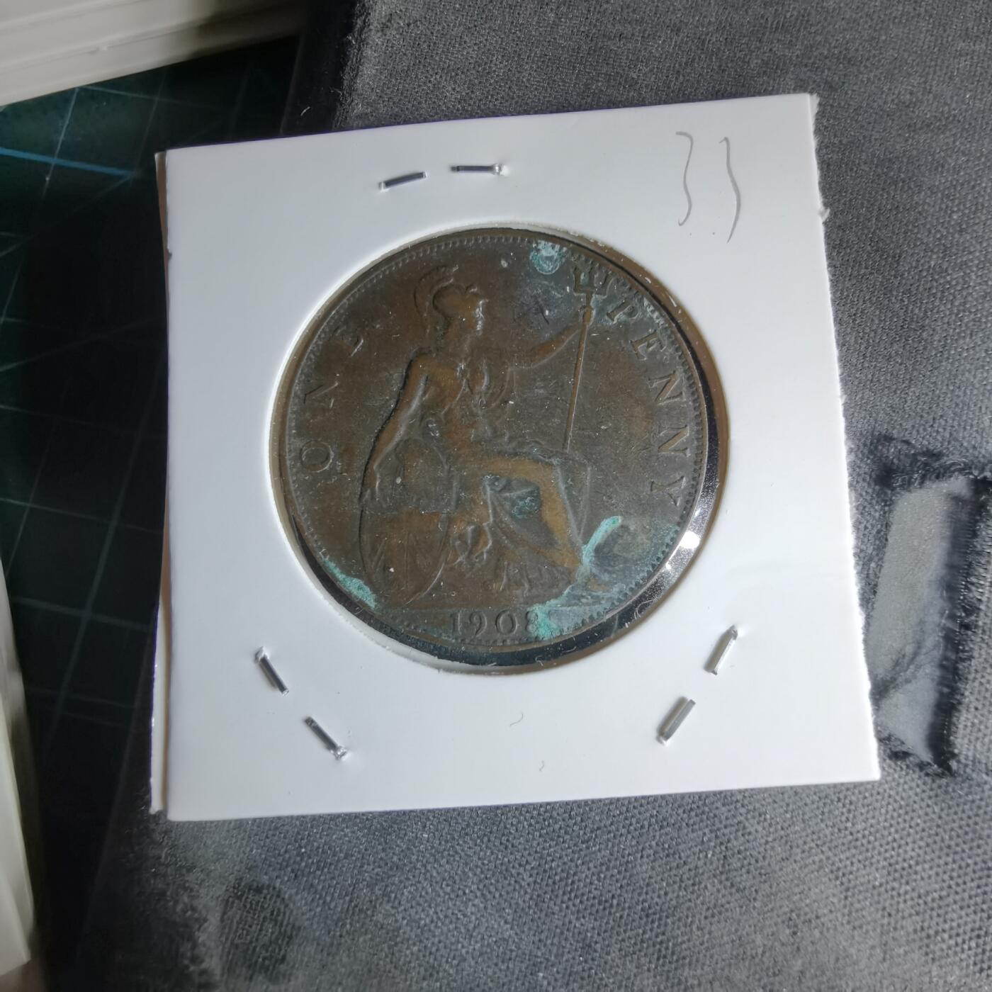 沼泽如烟--第1000场 英国1908年1便士