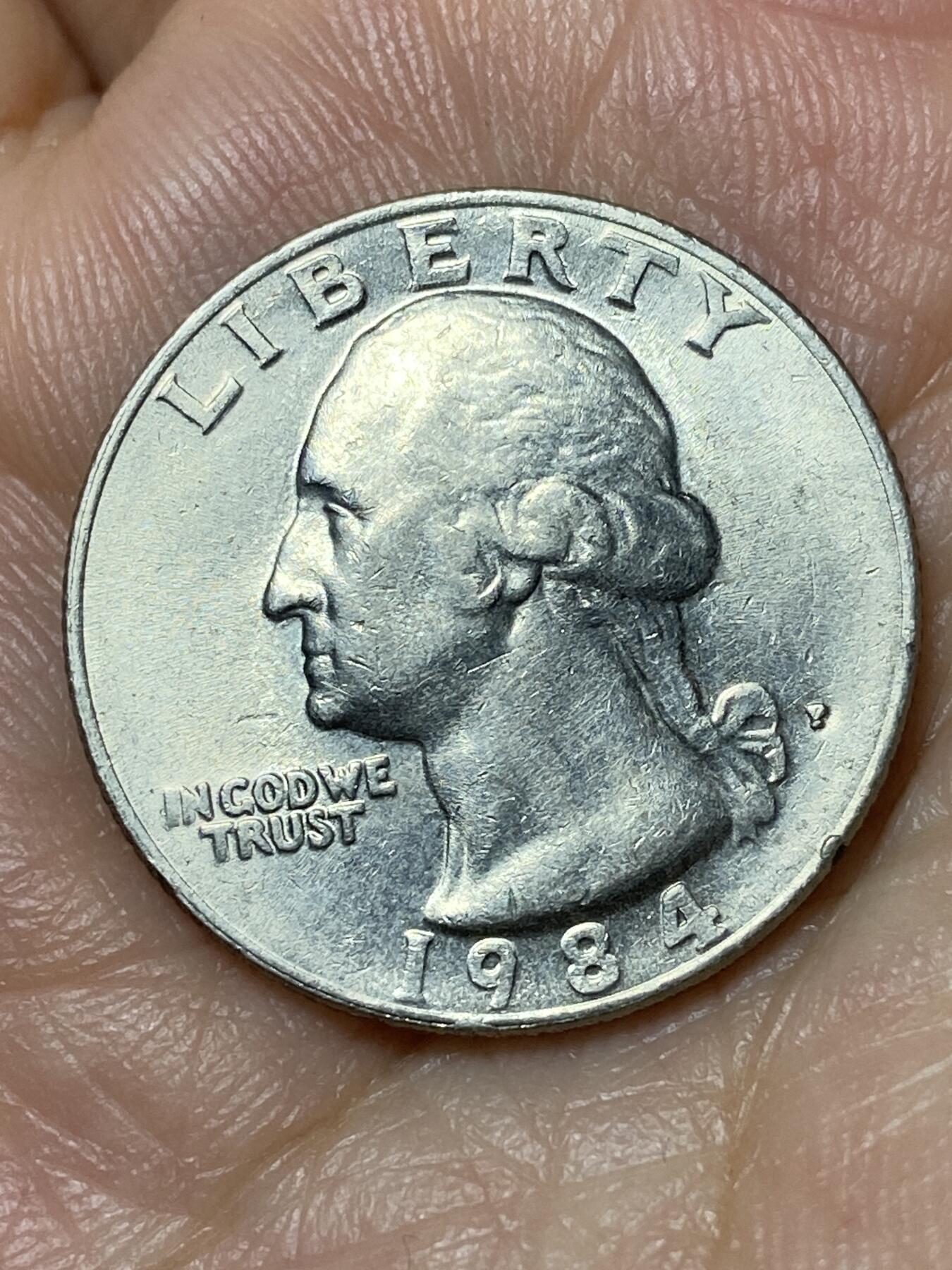 2026年第三十一场(总第二百场)英国一线回流散币新春特拍第三场(免佣金) 美国🇺🇸1984年1/4元(华盛顿1/4元第三版，P标费城造)