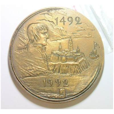 【艺术】法国艺术大章 拿破仑青年像+双柱 出生地阿雅克肖 高浮雕精制超大铜章 80MM 238克 - 【艺术】法国艺术大章 拿破仑青年像+双柱 出生地阿雅克肖 高浮雕精制超大铜章 80MM 238克