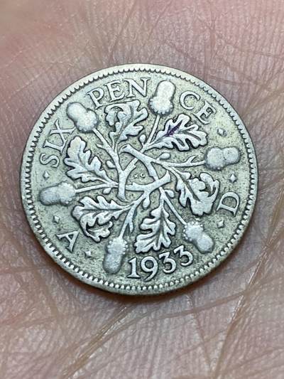 2026年第三十一场(总第二百场)英国一线回流散币新春特拍第三场(免佣金) - 英国🇬🇧1933年6便士银币(乔治五世第五版，500银)