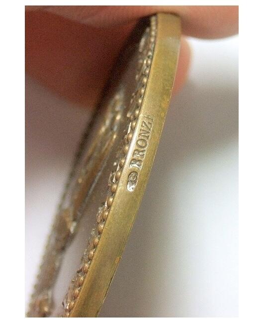 法国亨利三世骑马像+洛林皇后 高浮雕精制大铜章 42MM