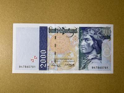 《艾美收藏》第232期-2.22周日外币靓号精品场(春节首拍) - 葡萄牙2000埃斯库多 UNC 1997年 葡萄牙航海家迪亚斯