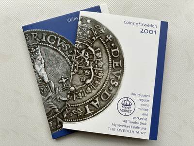 咖啡豆•收藏 2026年Feb_28th世界各国硬币套币拍卖 - 瑞典 2001年 UNC未流通封装套币 外国硬币