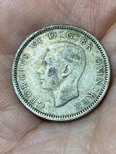 2026年第三十一场(总第二百场)英国一线回流散币新春特拍第三场(免佣金) 英国🇬🇧1945年6便士银币(乔治六世第一版，500银)