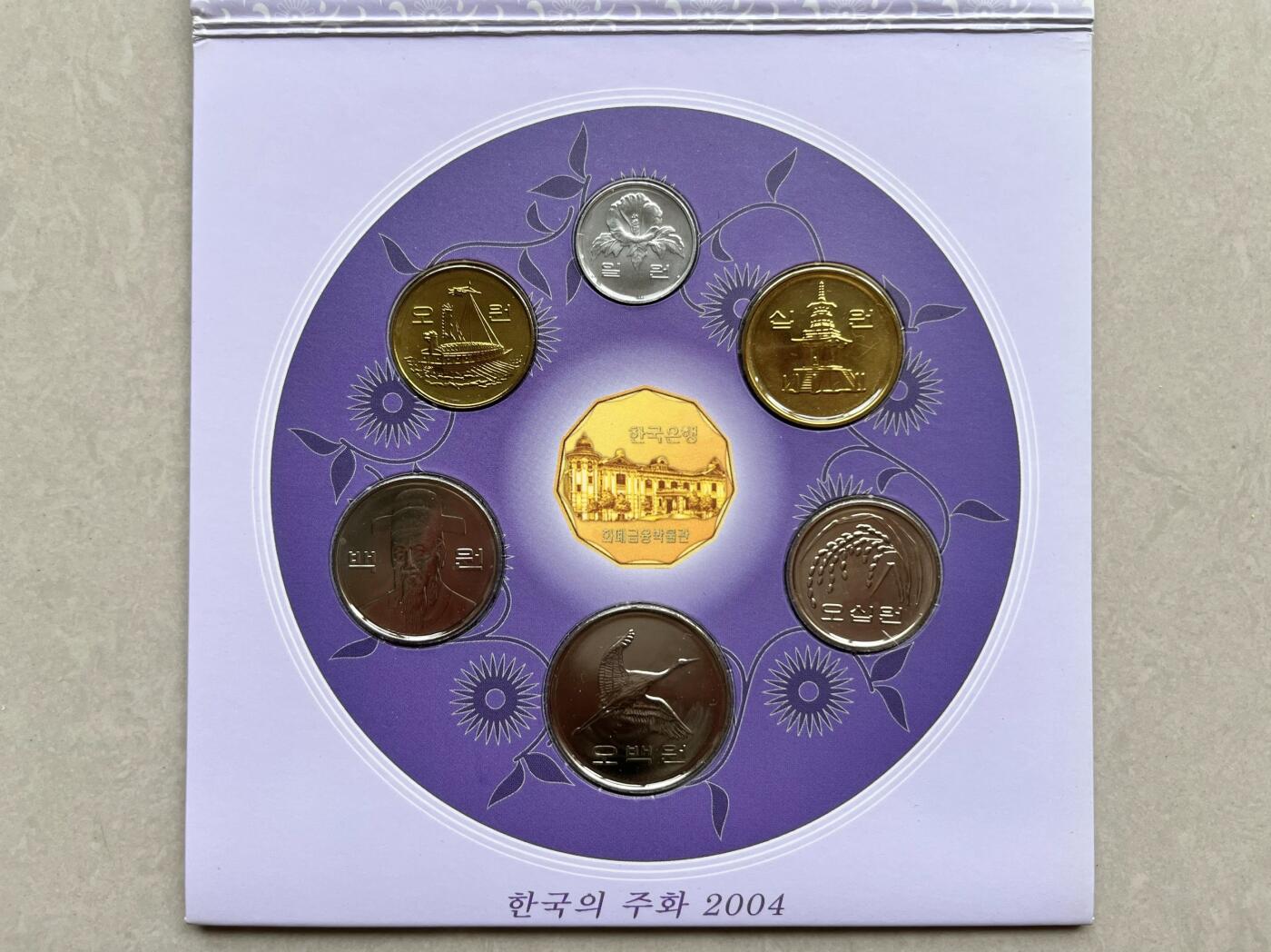 咖啡豆•收藏 2026年Feb_28th世界各国硬币套币拍卖 韩国 2004年 UNC封装 珍品套币 外国硬币