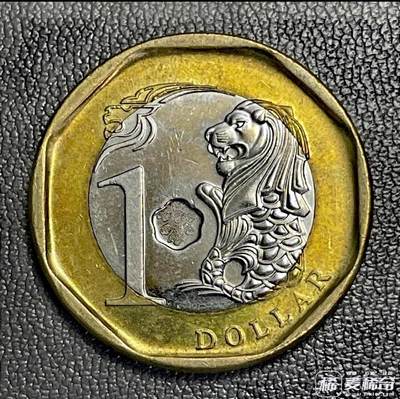 新加坡2013年1新元双金属双色鱼尾狮靓品硬币 - 新加坡2013年1新元双金属双色鱼尾狮靓品硬币