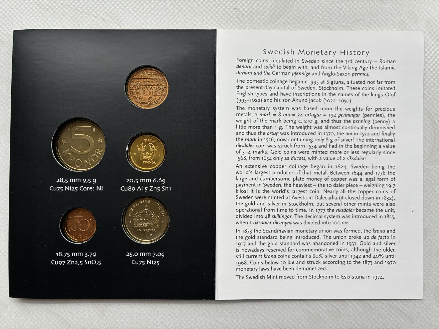 咖啡豆•收藏 2026年Feb_28th世界各国硬币套币拍卖 瑞典 2001年 UNC未流通封装套币 外国硬币