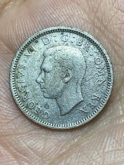 2026年第三十一场(总第二百场)英国一线回流散币新春特拍第三场(免佣金) 英国🇬🇧1940年6便士银币(乔治六世第一版，500银)