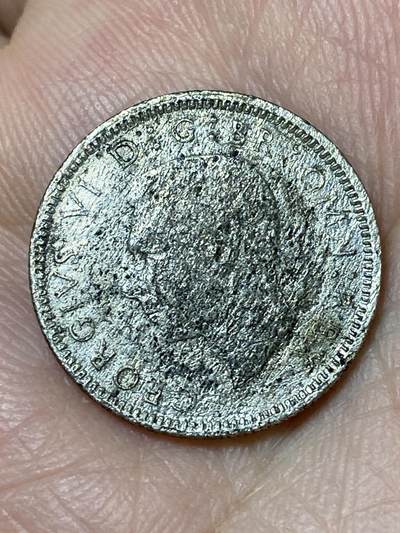 2026年第三十一场(总第二百场)英国一线回流散币新春特拍第三场(免佣金) 英国🇬🇧1944年6便士银币(乔治六世第一版，500银)