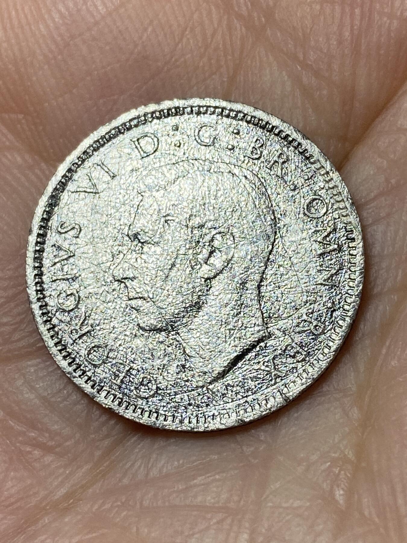 2026年第三十一场(总第二百场)英国一线回流散币新春特拍第三场(免佣金) 英国🇬🇧1945年6便士银币(乔治六世第一版，500银)