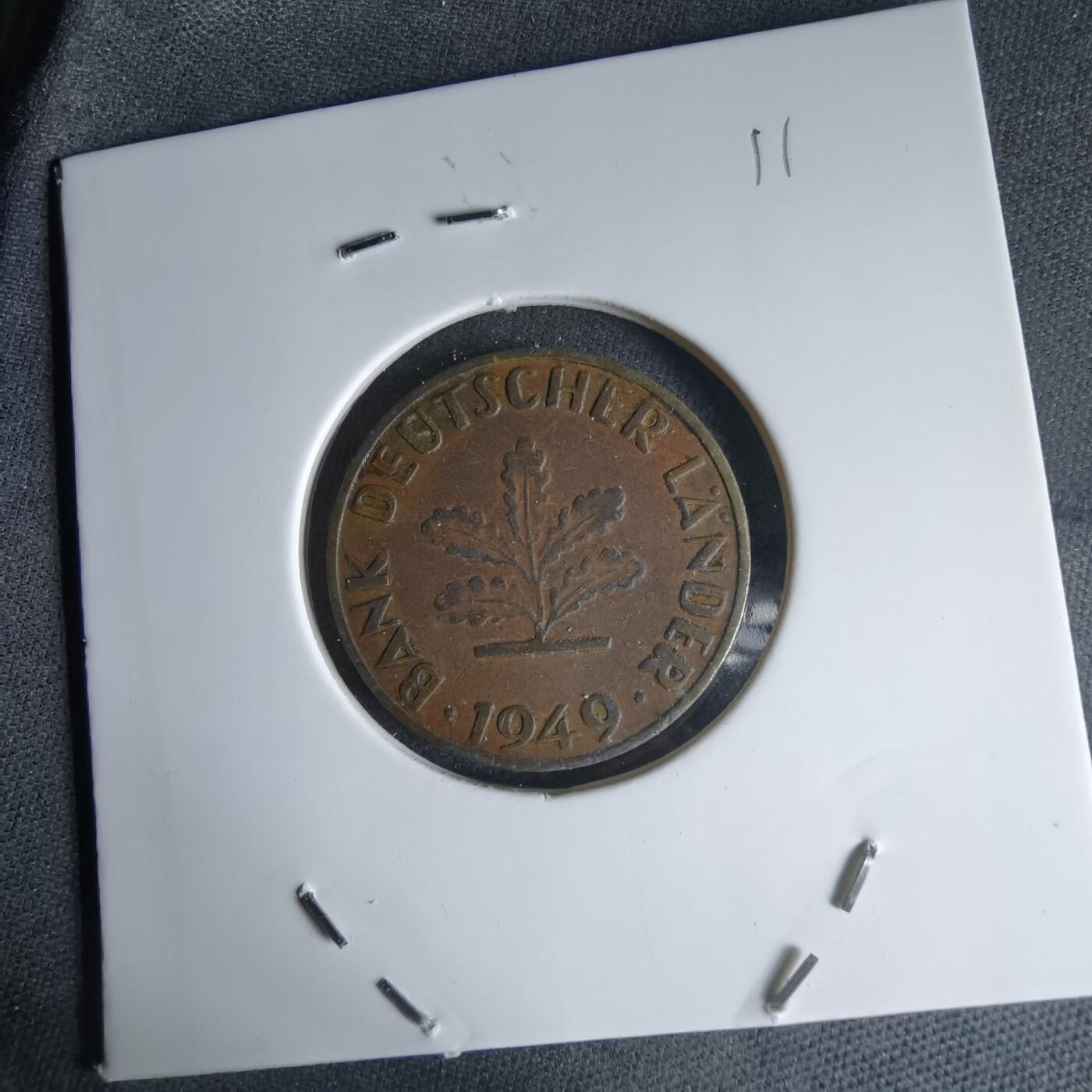 沼泽如烟--第1000场 德国1949年10芬尼银行版