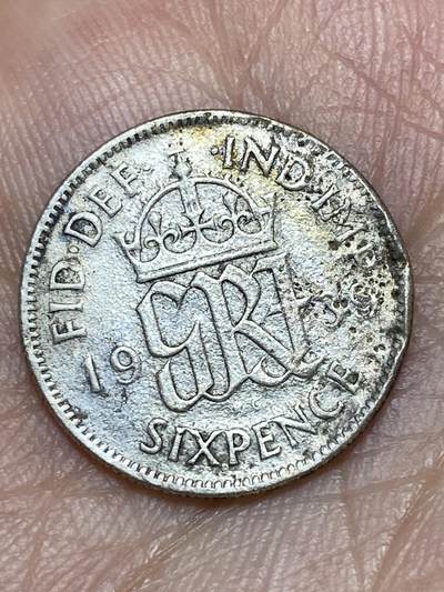 2026年第三十一场(总第二百场)英国一线回流散币新春特拍第三场(免佣金) - 英国🇬🇧1939年6便士银币(乔治六世第一版，500银)