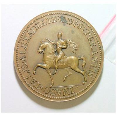 法国亨利三世骑马像+洛林皇后 高浮雕精制大铜章 42MM - 法国亨利三世骑马像+洛林皇后 高浮雕精制大铜章 42MM