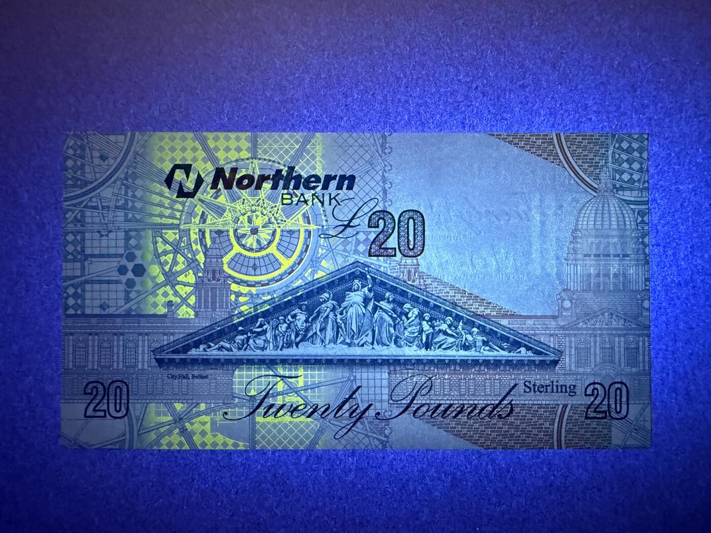 《艾美收藏》第232期-2.22周日外币靓号精品场(春节首拍) 北爱尔兰20镑 UNC 2006年 北方银行版