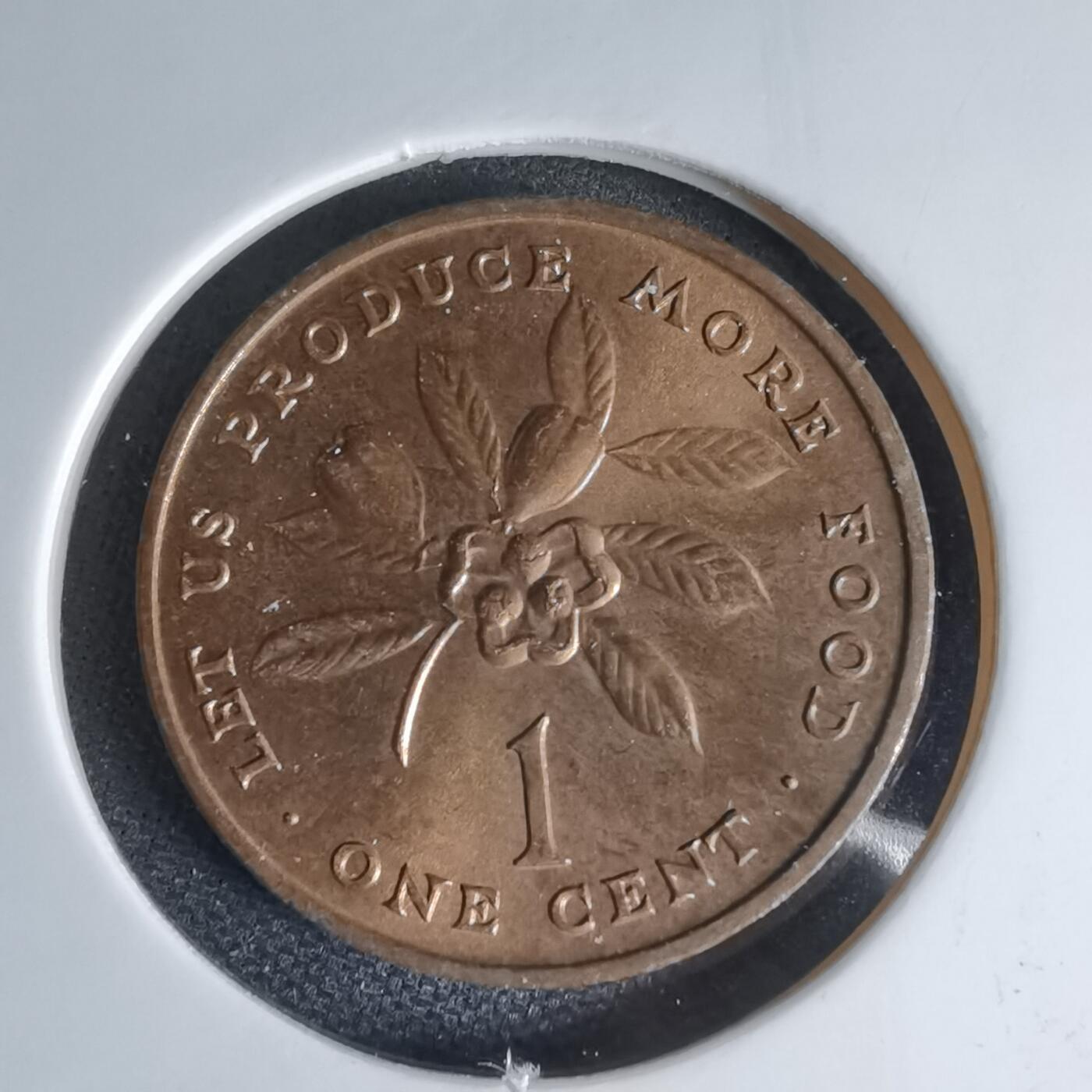 沼泽如烟--第1000场 牙买加1972年一分FAO纪念币