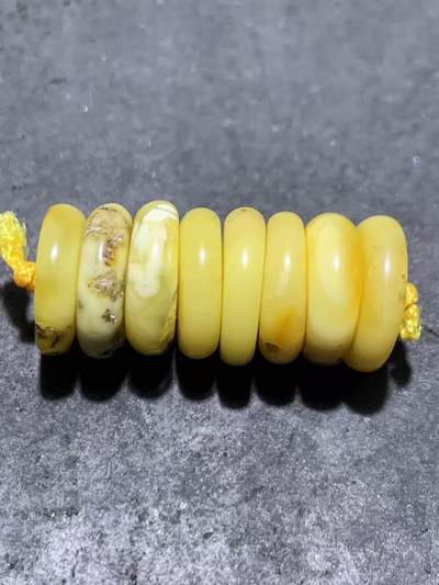 天然乌克兰蜜蜡随形通货隔片一组 - 天然乌克兰蜜蜡随形通货隔片一组