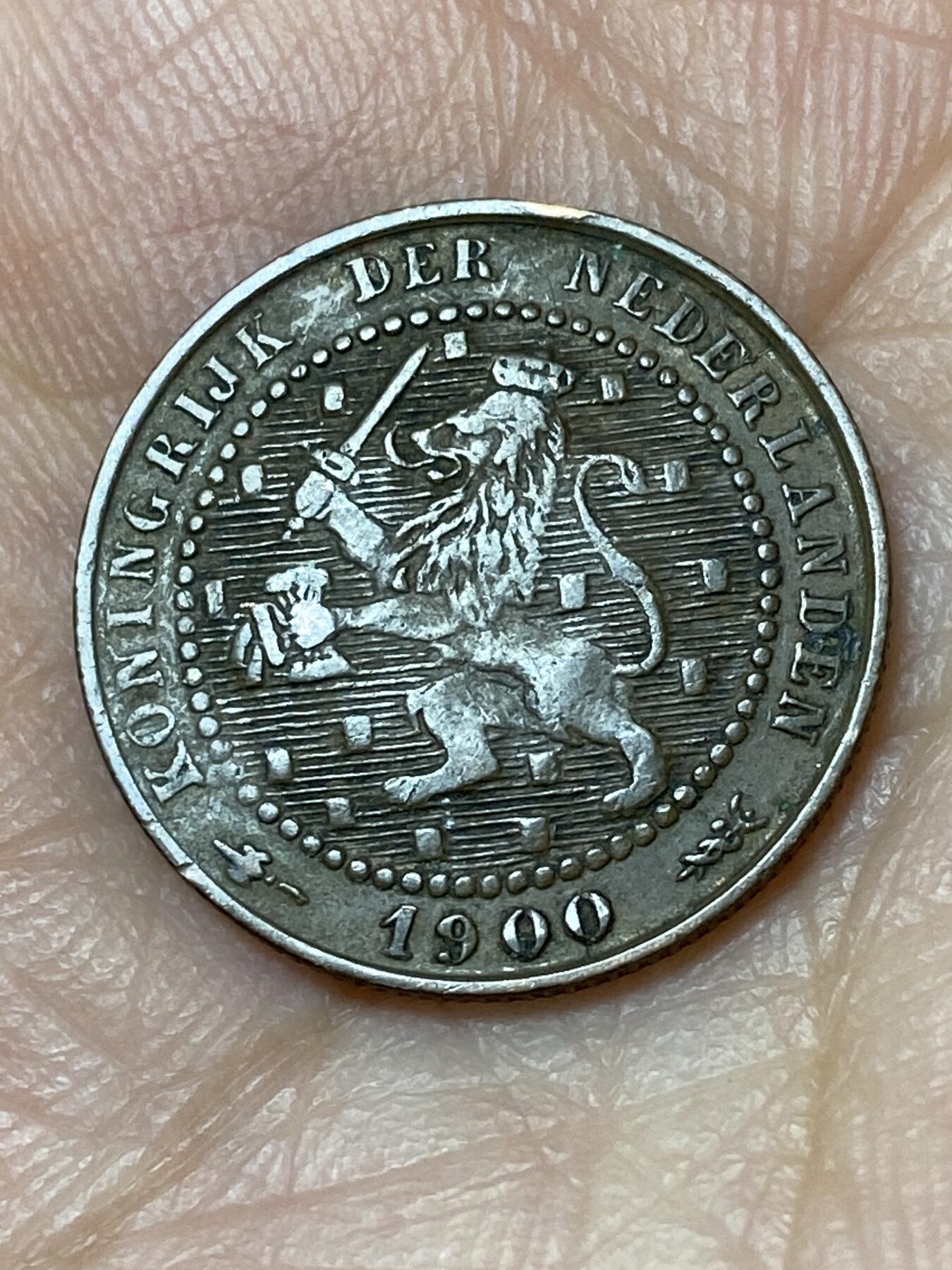 2026年第三十一场(总第二百场)英国一线回流散币新春特拍第三场(免佣金) 荷兰🇳🇱1900年1分(威廉明娜女王第一版，Halberd–长戟标，Large date–大年份版)