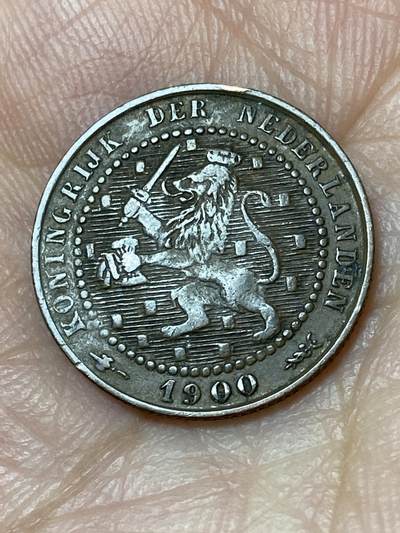 2026年第三十一场(总第二百场)英国一线回流散币新春特拍第三场(免佣金) 荷兰🇳🇱1900年1分(威廉明娜女王第一版，Halberd–长戟标，Large date–大年份版)