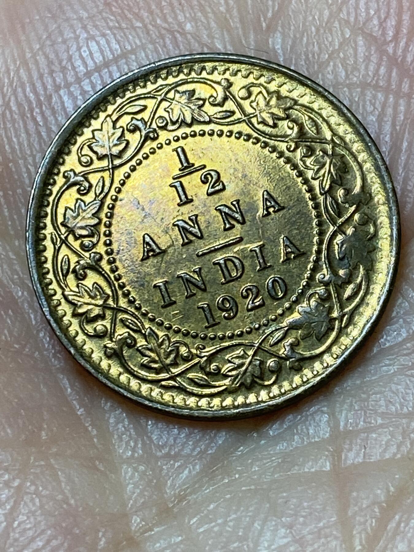 2026年第三十一场(总第二百场)英国一线回流散币新春特拍第三场(免佣金) 原光好品–英属印度1920年1/12安娜(乔治五世时期，c版加尔各答造)