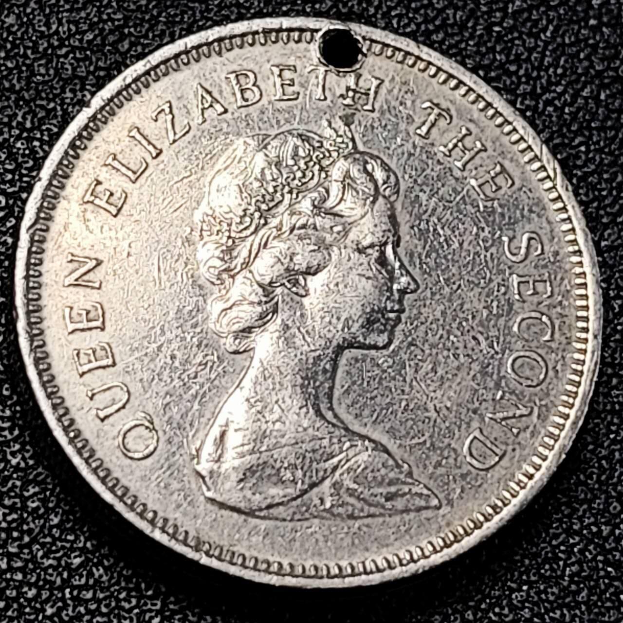 泉币菌-第195场- 新年快乐 新年第三场 本场拍品多 请提前出价 趣味币 饼子钱 应是英属香港壹圆镍币 25mm