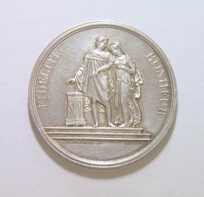 【银】法国1837年 女神站像高浮雕精制大银章 40MM 25.5克 - 【银】法国1837年 女神站像高浮雕精制大银章 40MM 25.5克