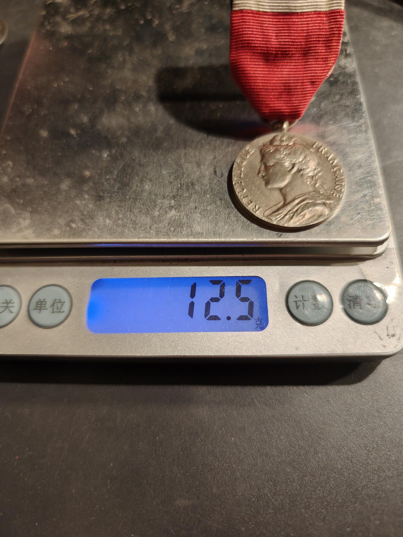 老王徽章第184期 法国银级劳工奖章   925银   1979年实发    12.5g